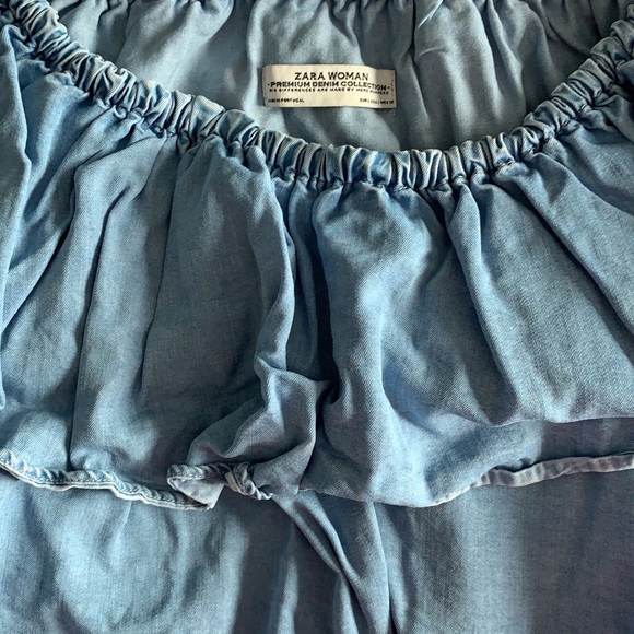 Zara Premium Denim Collection Top - Picture 3 of 5